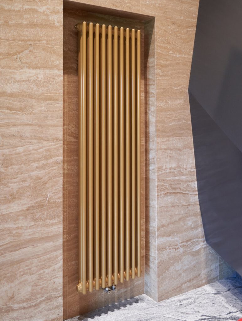 Modern Gold Vertical Wall Radiator